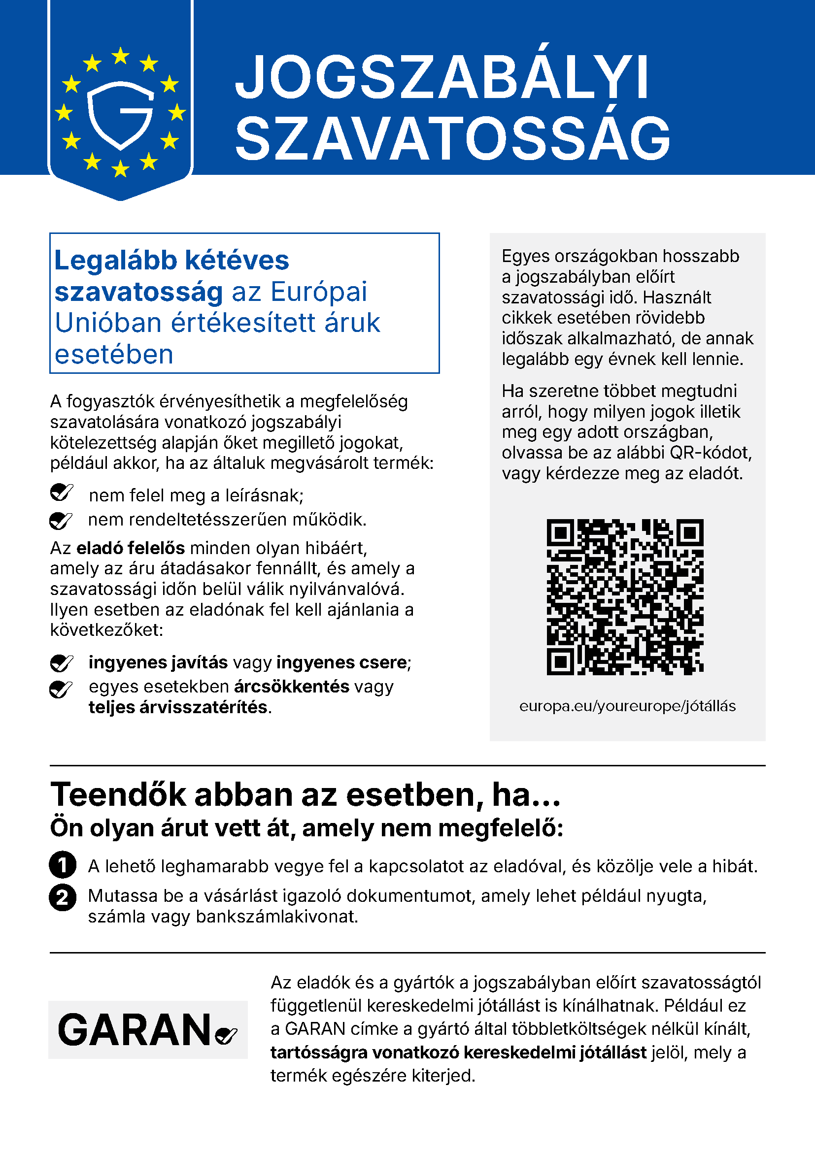 Jogszabályi szavatosság